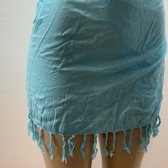Zuliana Size Small 100% Rayon Sarong with Fringes. Made in USA. - Picture 2 of 4